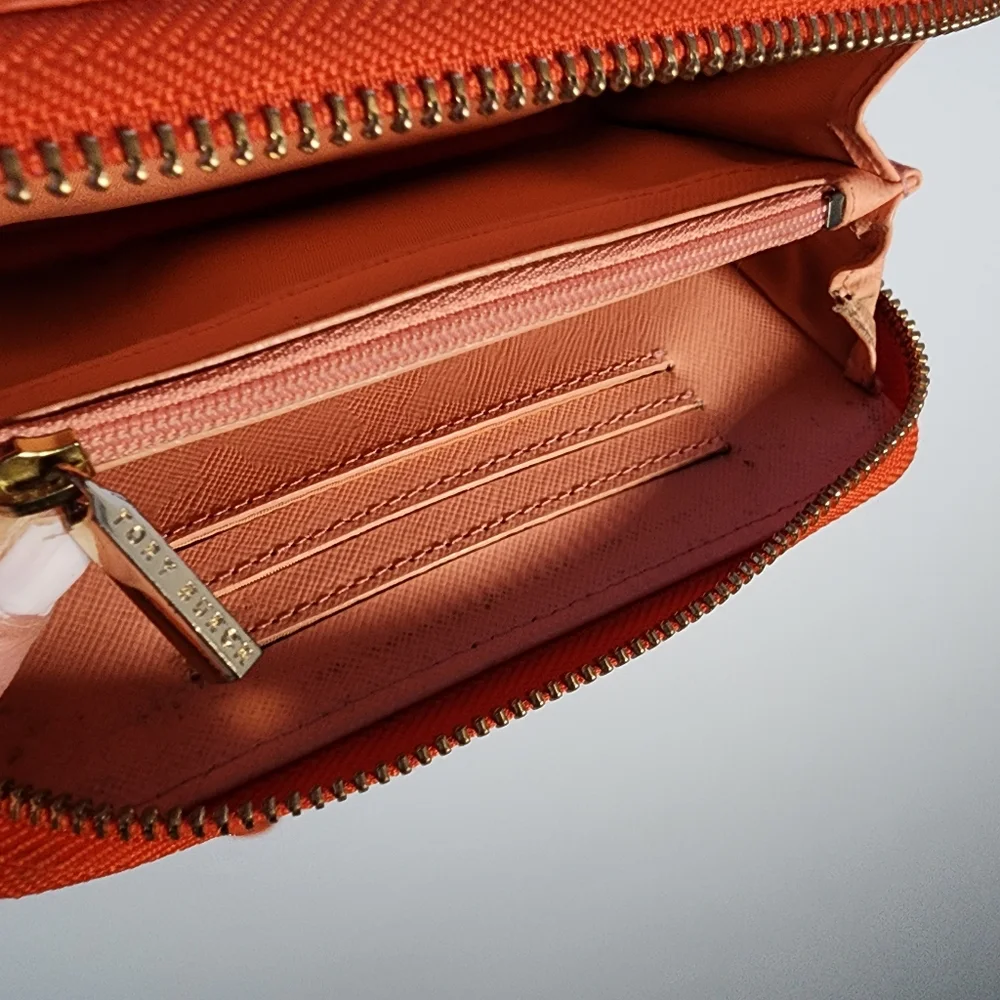 Tory Burch Orange Wristlet Wallet